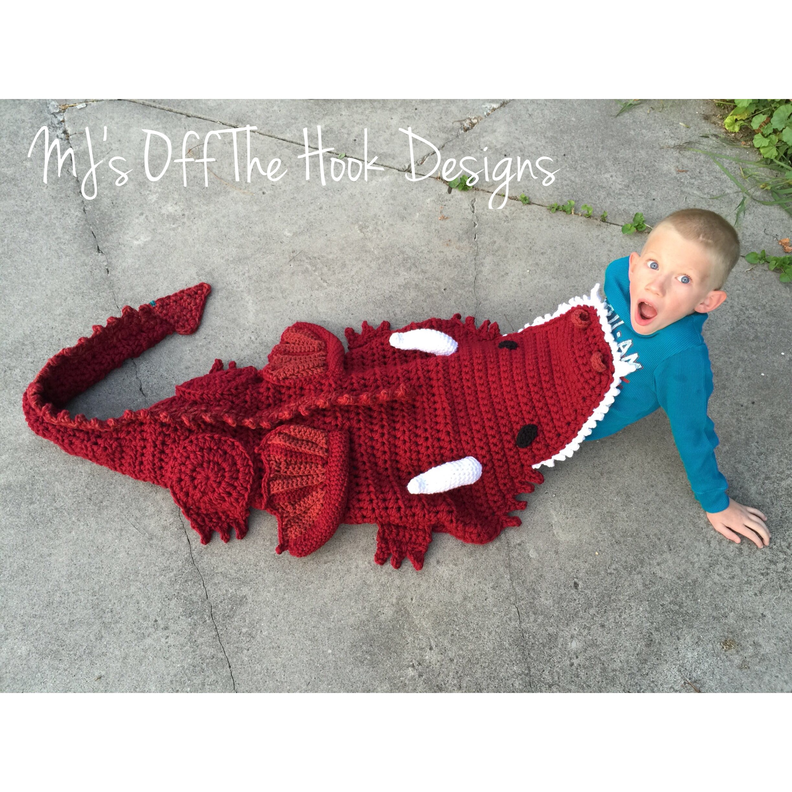 Dragon Blanket MJ's off the Hook Designs