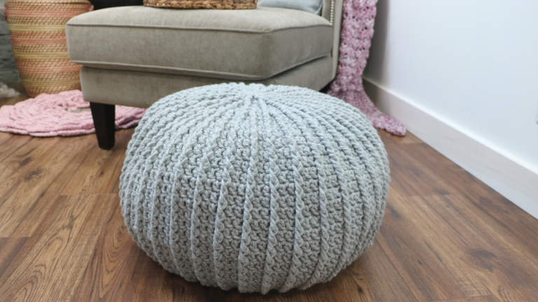 Free Crochet Floor Pouf Tutorial