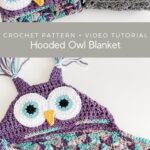 Crochet hooded owl blanket pattern video tutorial.