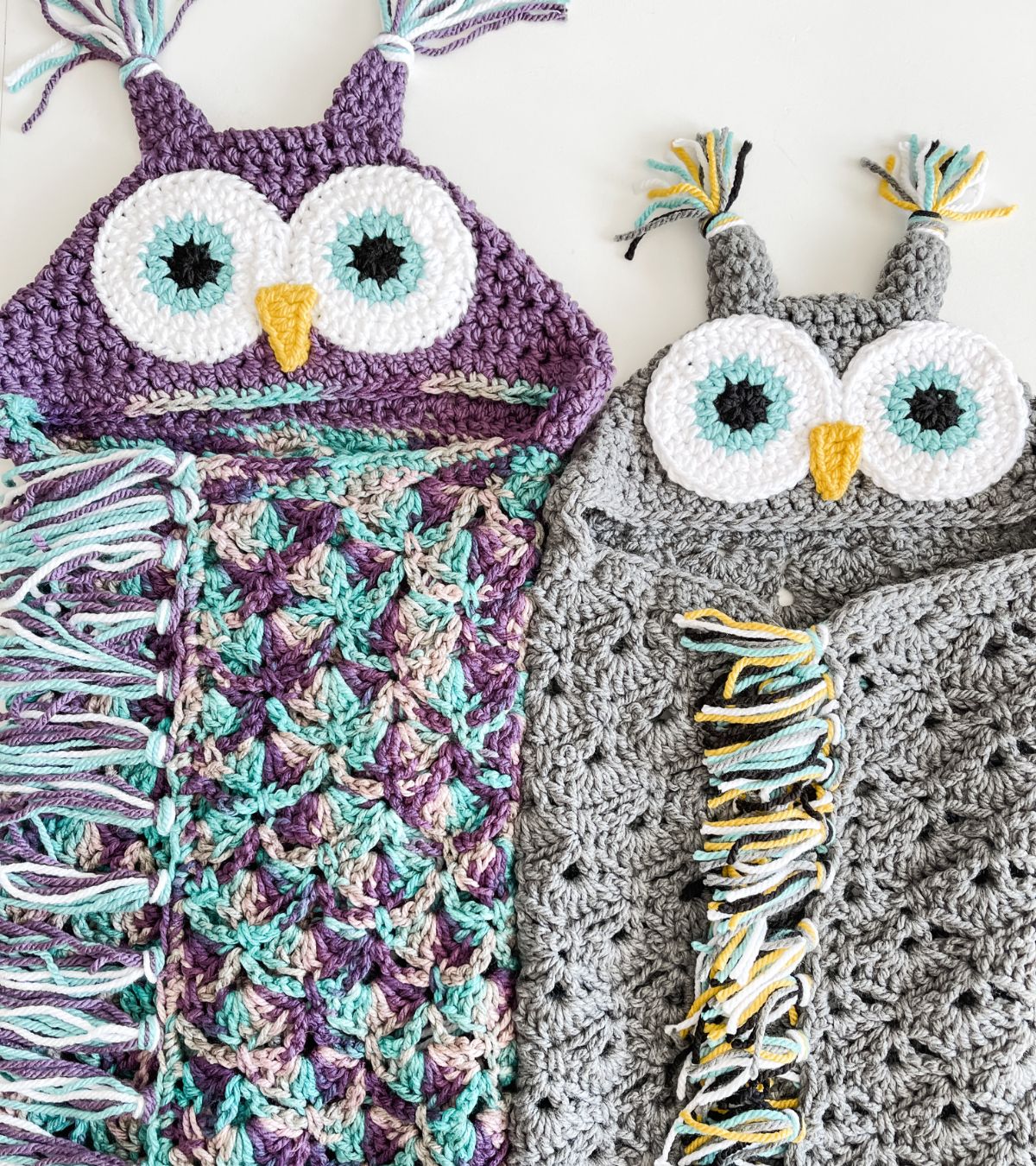 Easy children's owl crochet purse PDF