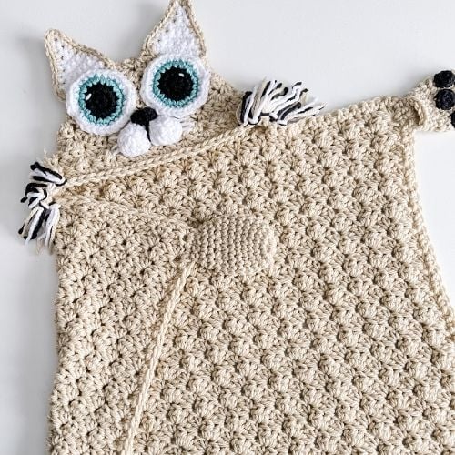 Hooded Cat Blanket Crochet Pattern - MJ's off the Hook Designs