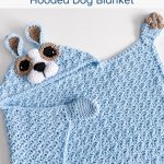 Crochet pattern and free video tutorial for Crochet Hooded Dog Blanket.