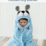 Crochet pattern free video tutorial for a hooded dog blanket.