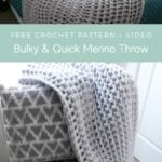 Free crochet pattern video for a Bulky & Quick Merino Throw.