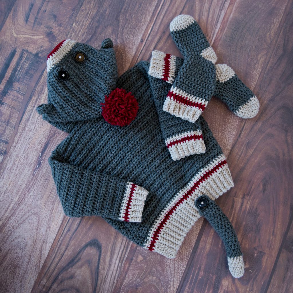How to Crochet Sock Monkey Hoodie MJ s off the Hook Designs