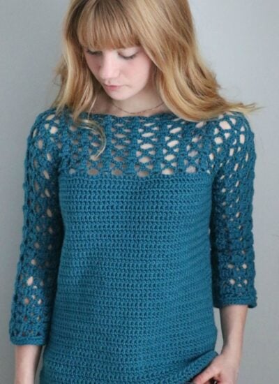 How to Make a Crocheted Teal Top