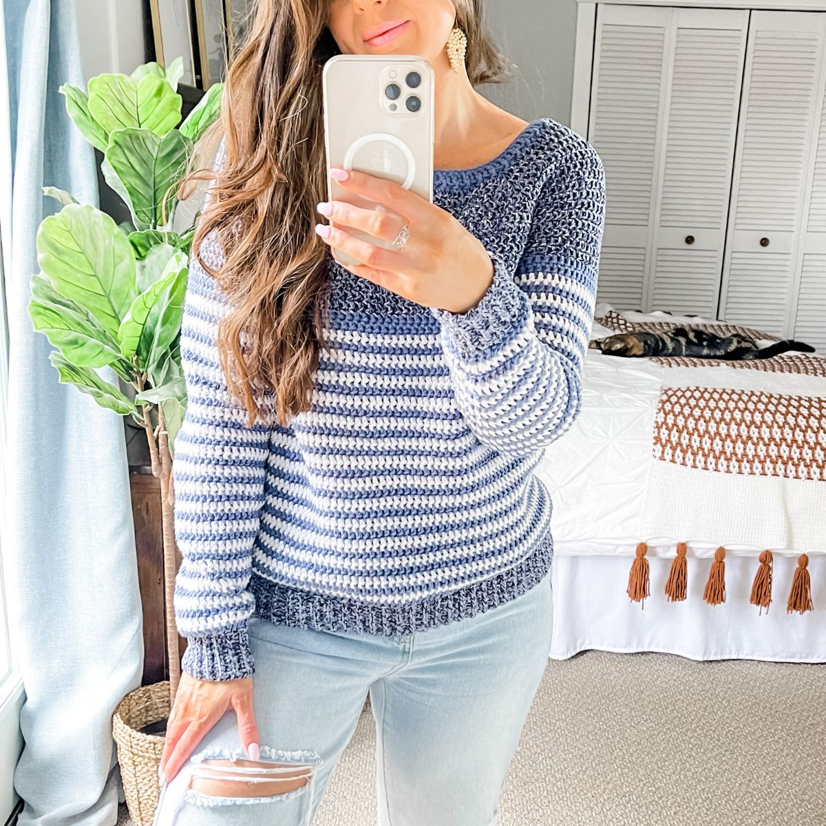 So Soft Stripes Raglan Pullover - MJ's off the Hook Designs