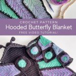 Crochet pattern for butterfly blanket.
