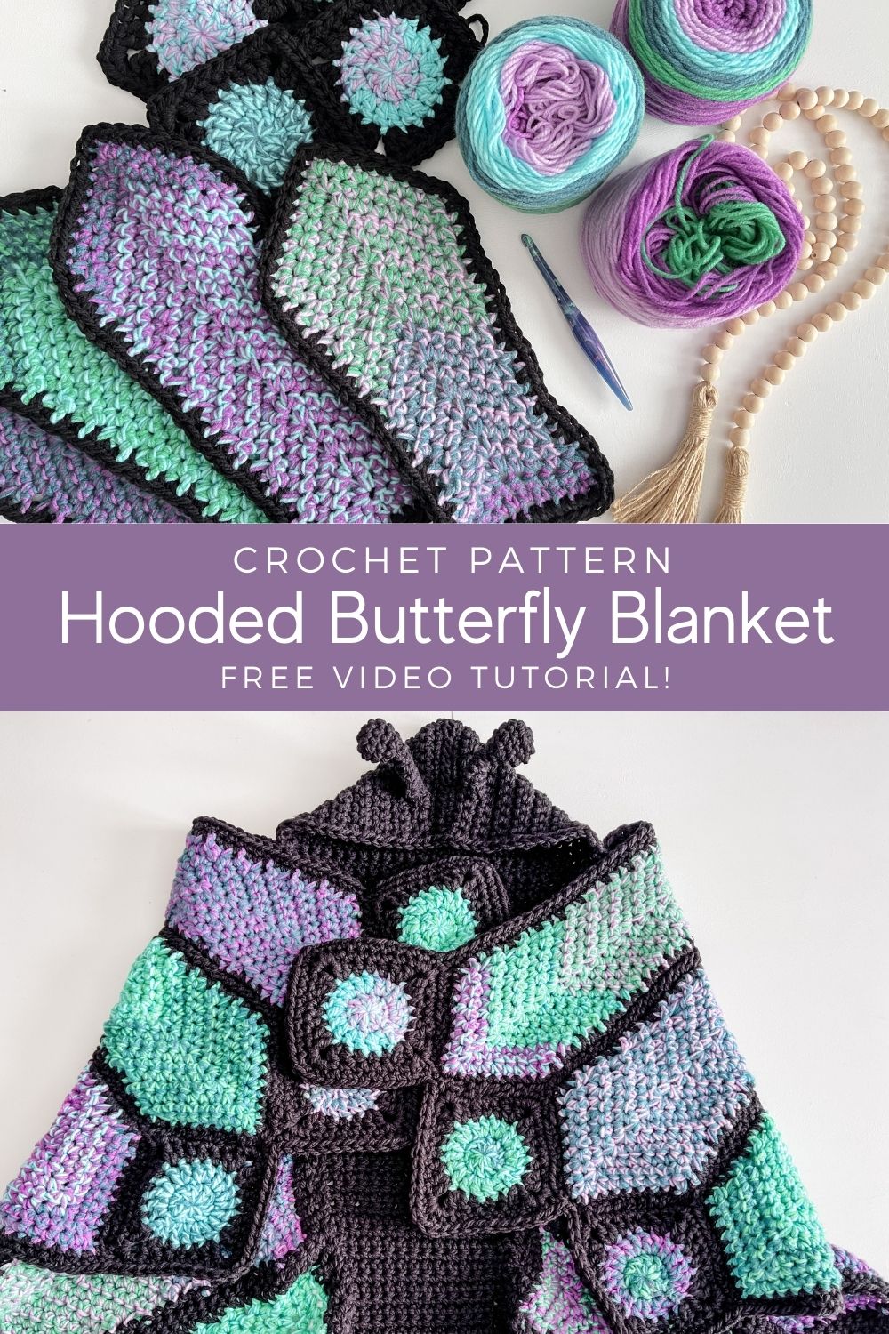 How to Crochet a Butterfly Blanket MJ's off the Hook Designs