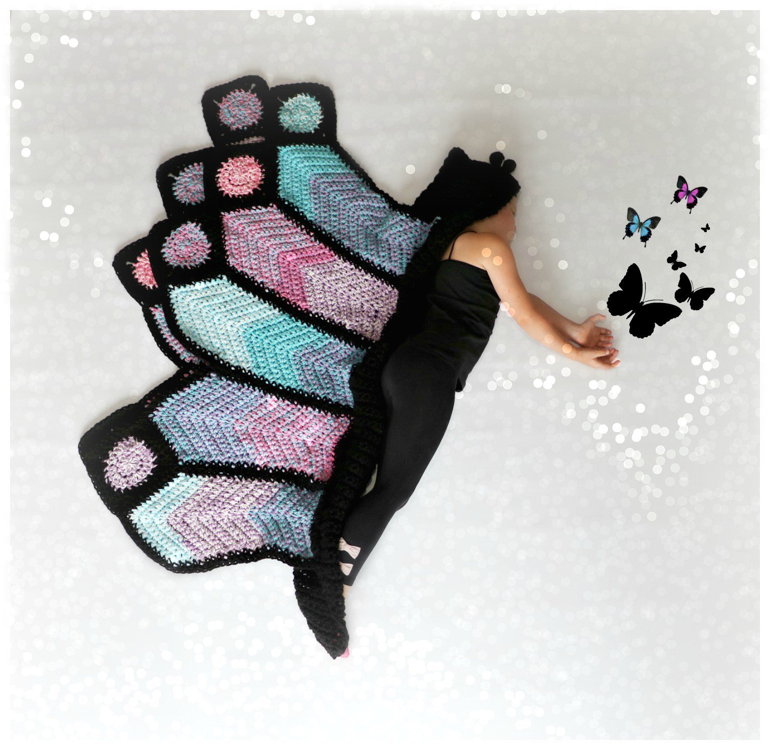 How to Crochet a Butterfly Blanket MJ's off the Hook Designs