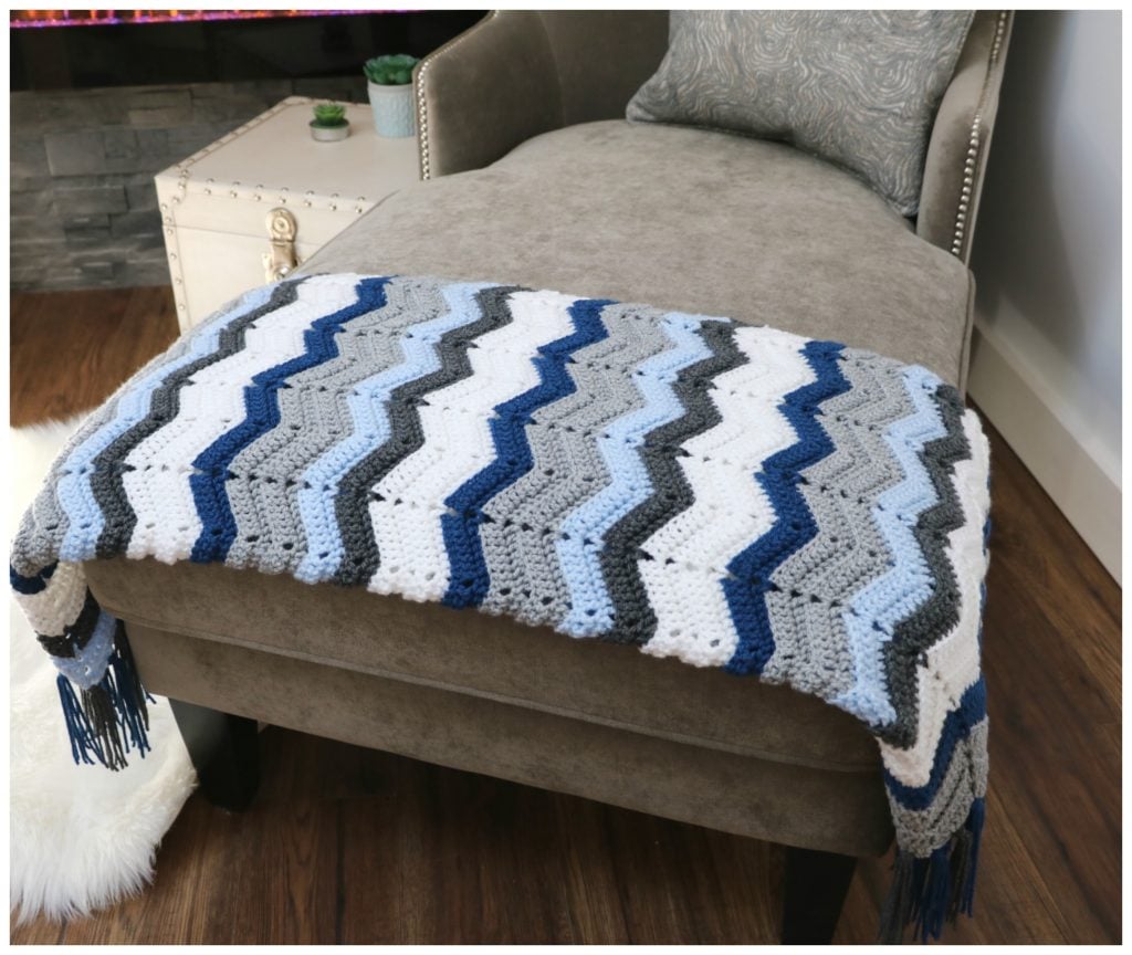 chevron stitch blanket