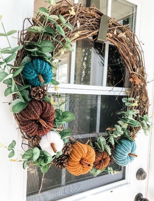 Crochet Pumpkin Wreath