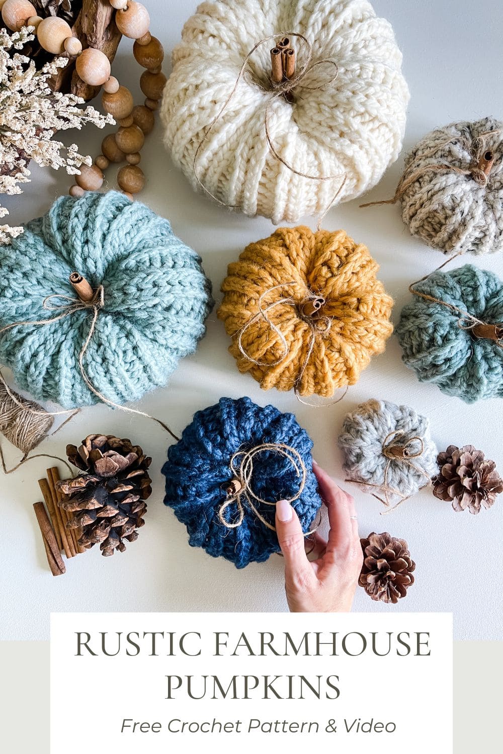 How to Crochet Rustic Farmhouse Pumpkins - MJ's off the Hook Designs