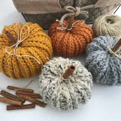 Crochet Bulky & Quick Plaid Pumpkins - MJ's off the Hook Designs