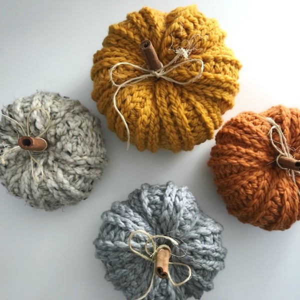 Crochet Rustic Farmhouse Pumpkins