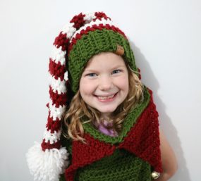 Christmas Elf Cocoon Blanket & Hat - MJ's off the Hook Designs