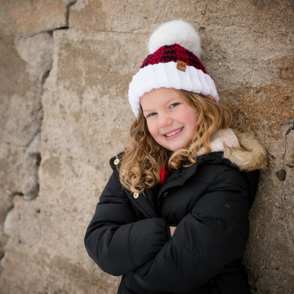 Crochet Buffalo Plaid Family Hats