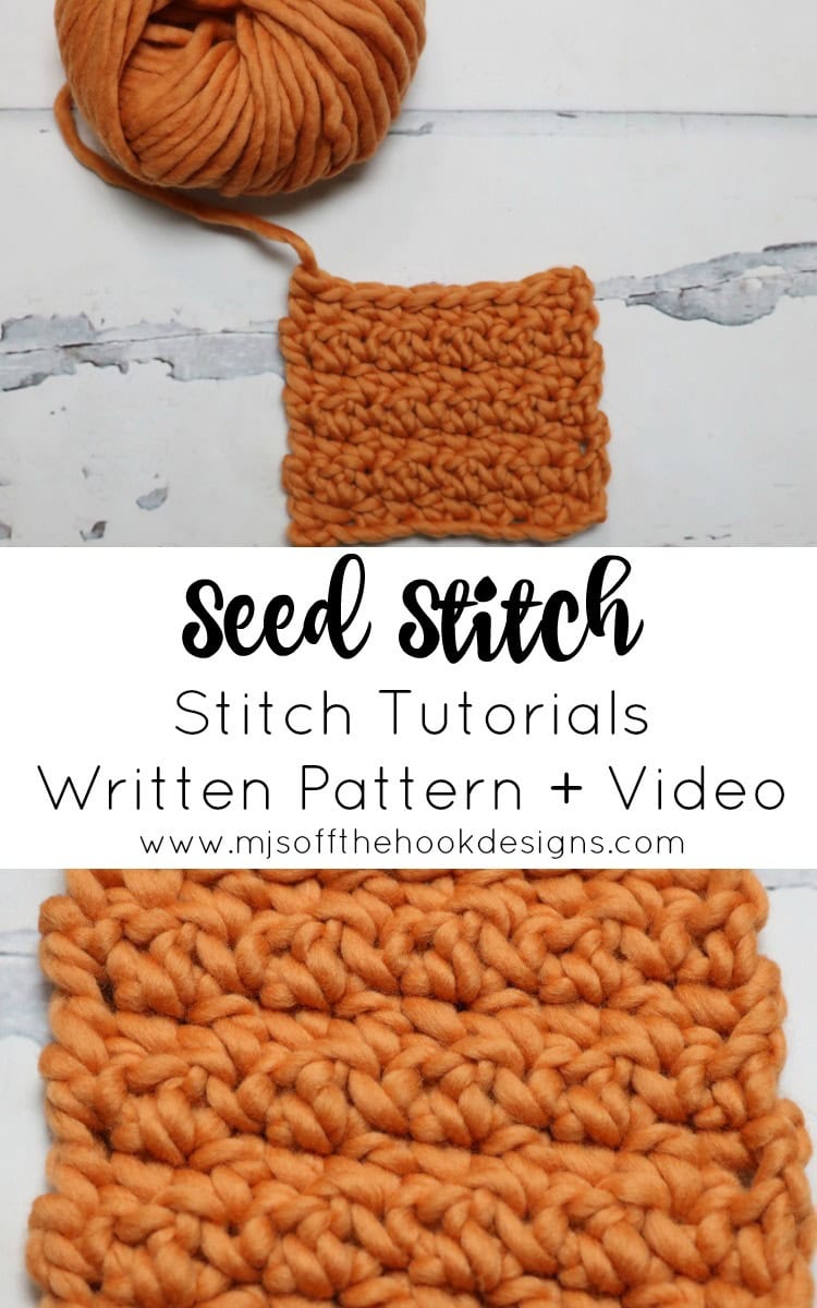 How to Crochet the Seed Stitch - MJ's off the Hook Designs