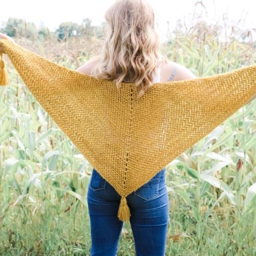 herringbone stitch crochet shawl