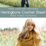 Learn how to create a stunning herringbone crochet shawl with this step-by-step tutorial.