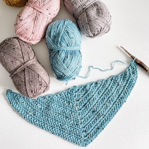 herringbone stitch crochet shawl