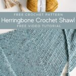 The crocheter's herringbone stitch crochet shawl.