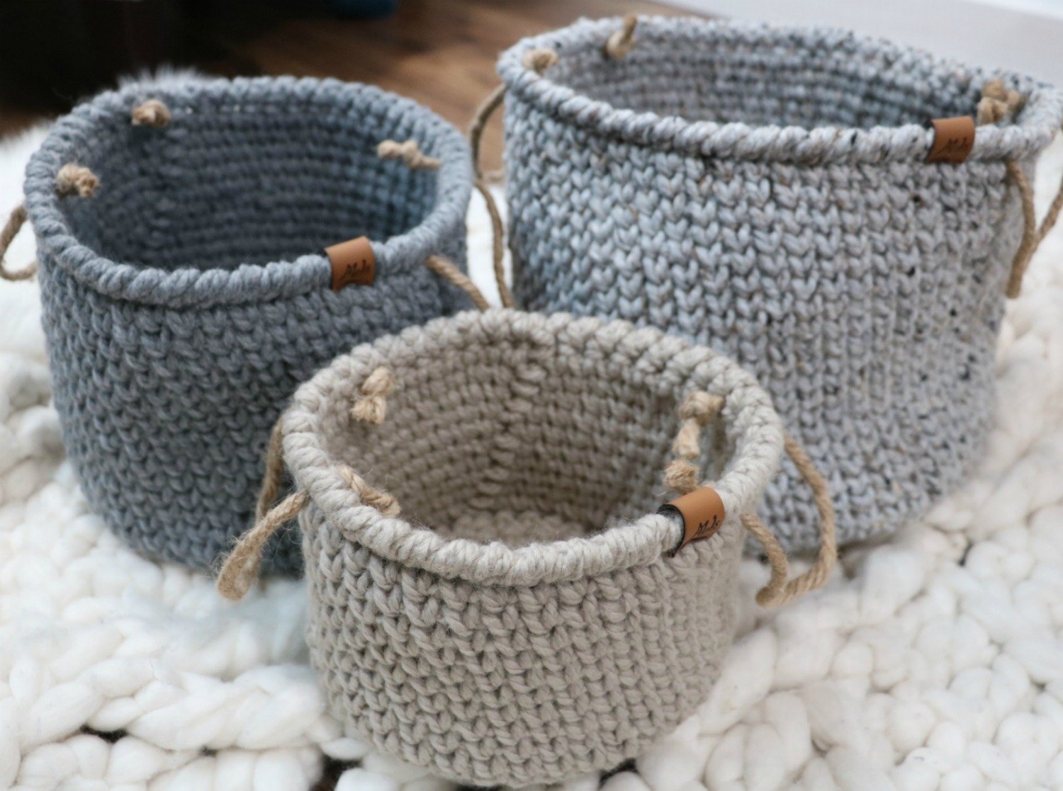 FARMHOUSE CROCHET BASKET - Free Pattern ⋆