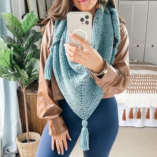 herringbone stitch crochet shawl