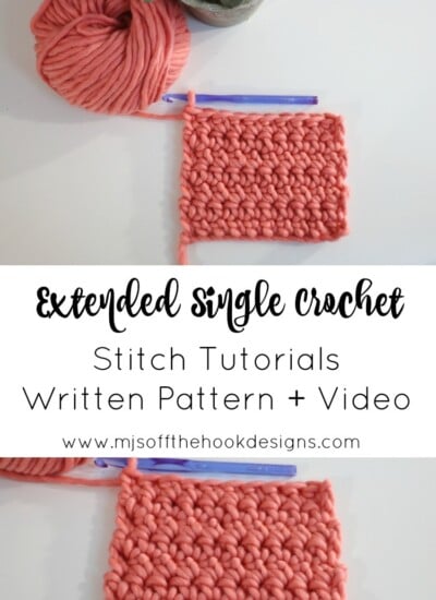 How to Crochet The Extended Single Crochet Stitch with Moss Stitch Pattern