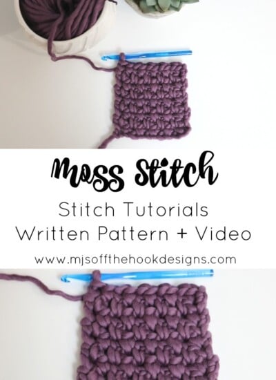 Learn how to crochet the moss stitch with our easy-to-follow written pattern and helpful video tutorial.
