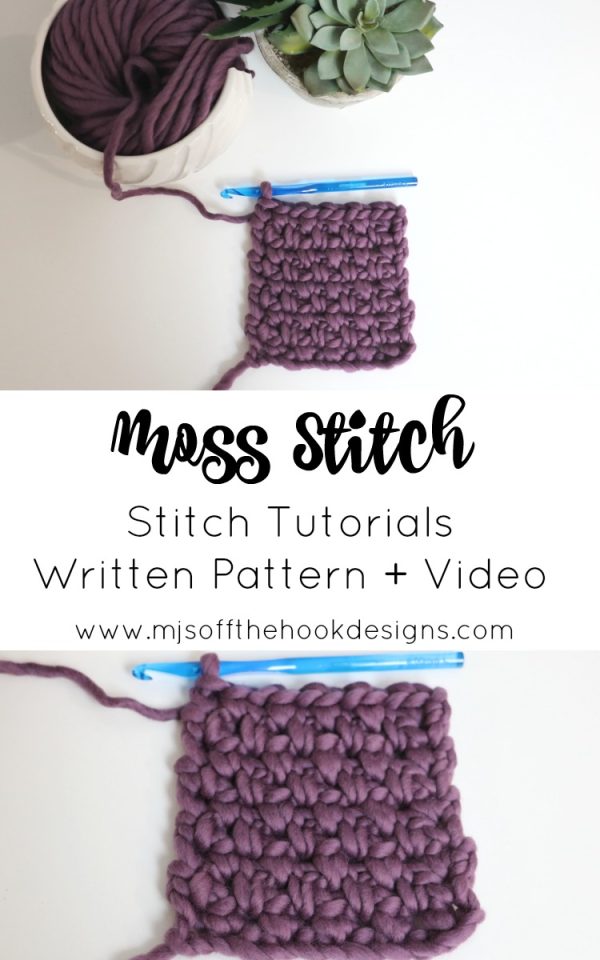 The Moss Stitch: A Beginner's Crochet Guide - MJ's off the Hook Designs