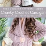 Try out our Cuddly as a Cloud Cardigan - a free, chunky crochet open video tutorial!