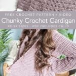 Cuddly as a Cloud Chunky Crochet Cardigan.
