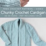 Cuddly as a Cloud cardigan - a free video tutorial for creating a chunky crochet cardigan.
