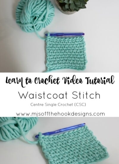 How to crochet video tutorial waistcoat stitch.