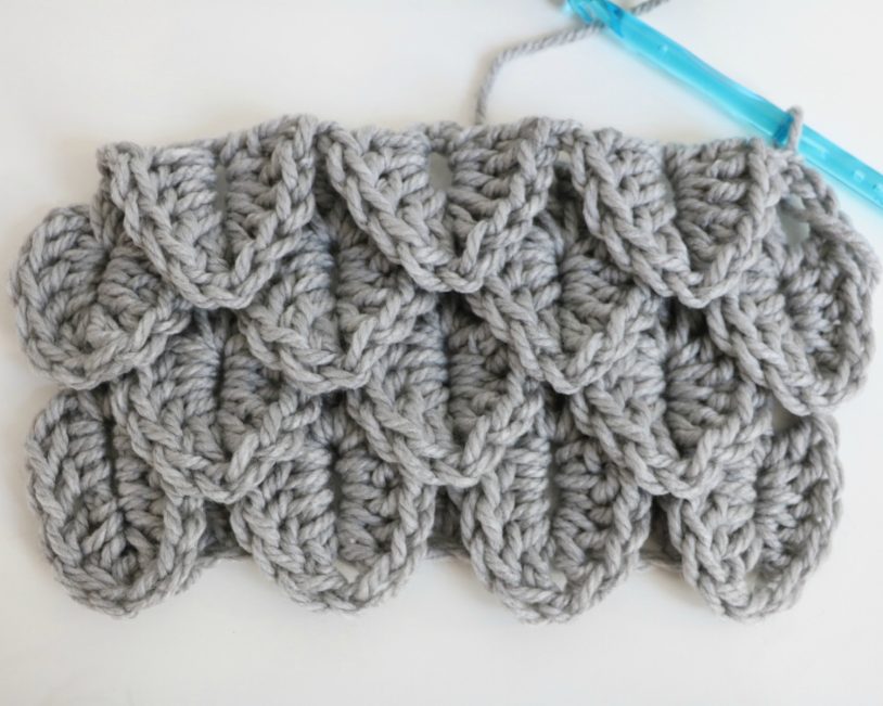 Crochet Bulky Crocodile Stitch - MJ's off the Hook Designs