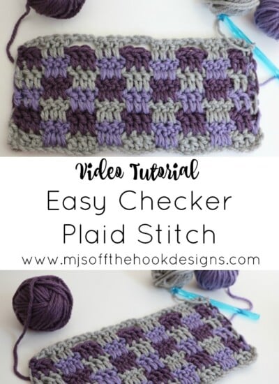 Easy checker plaid stitch video tutorial.