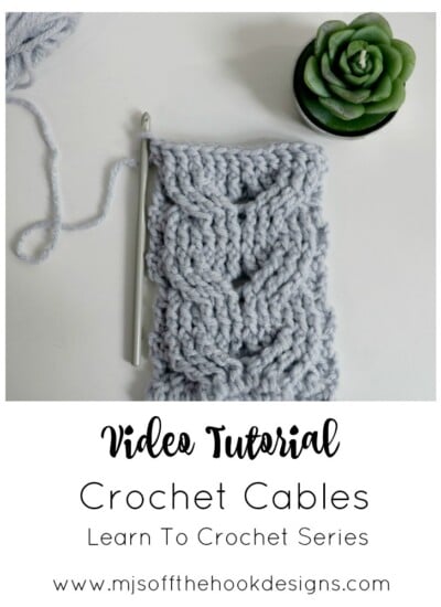 Detailed tutorial teaching you how to crochet intricate cable patterns.