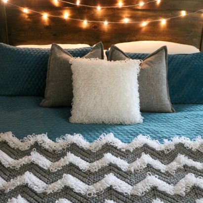 Loopy Chevron Stitch Blanket - MJ's off the Hook Designs