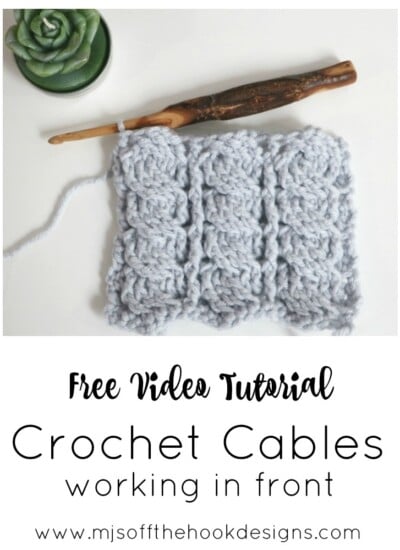 Free video tutorial on how to work in front of crochet cables.