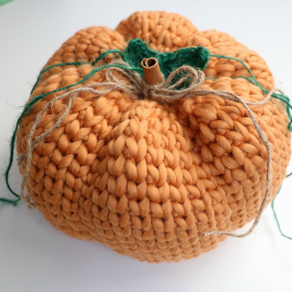 knit look rustic pumpkin