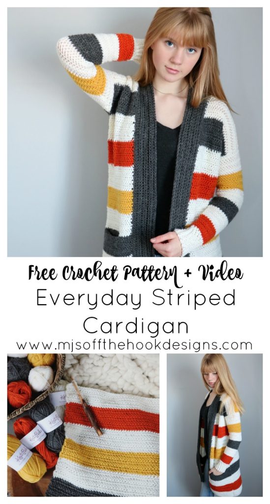 everyday striped cardigan