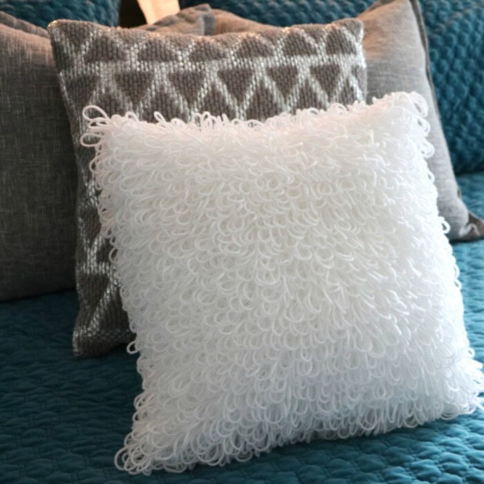 Crochet Loopy Stitch Pillow Cover - MJ's off the Hook Designs