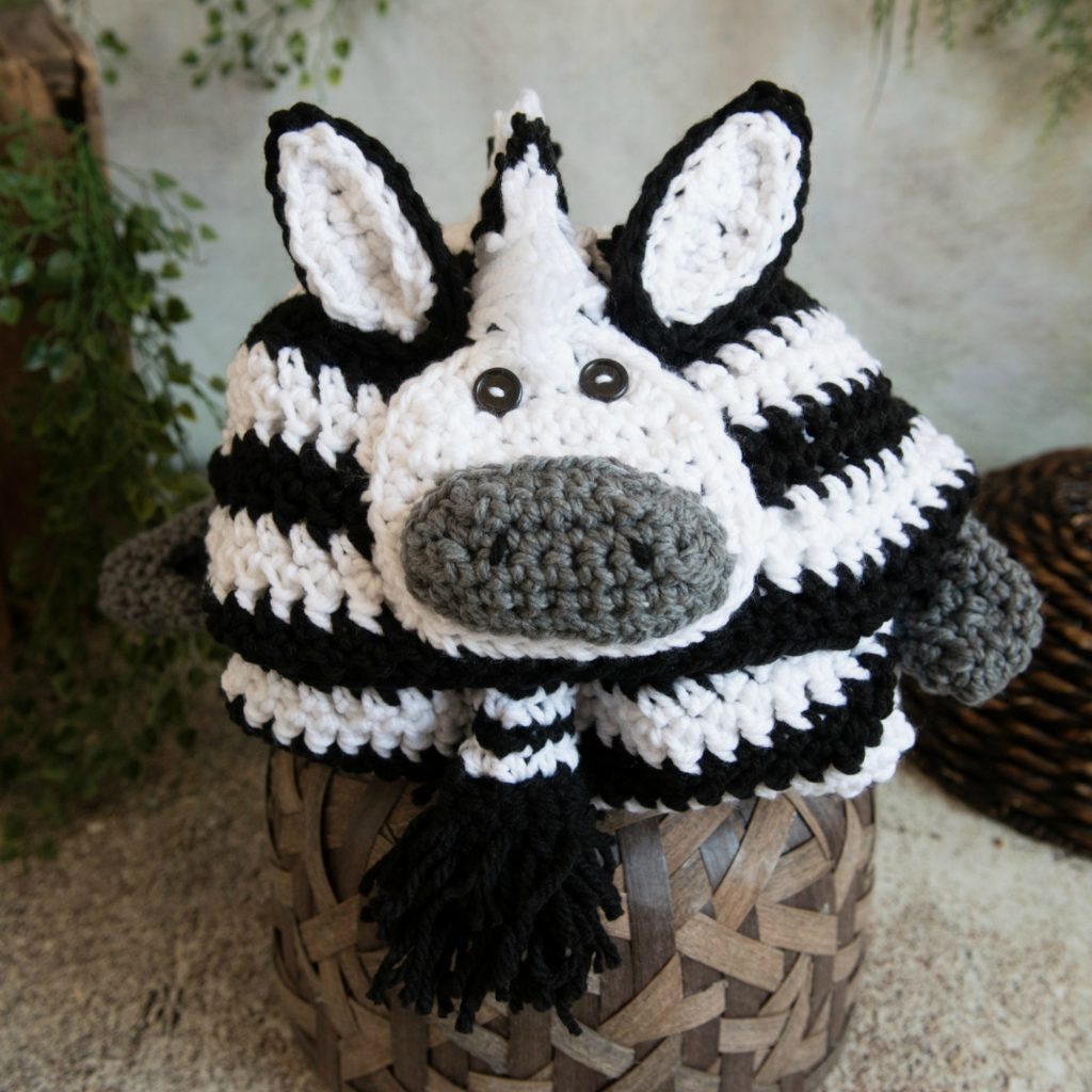 hooded zebra blanket