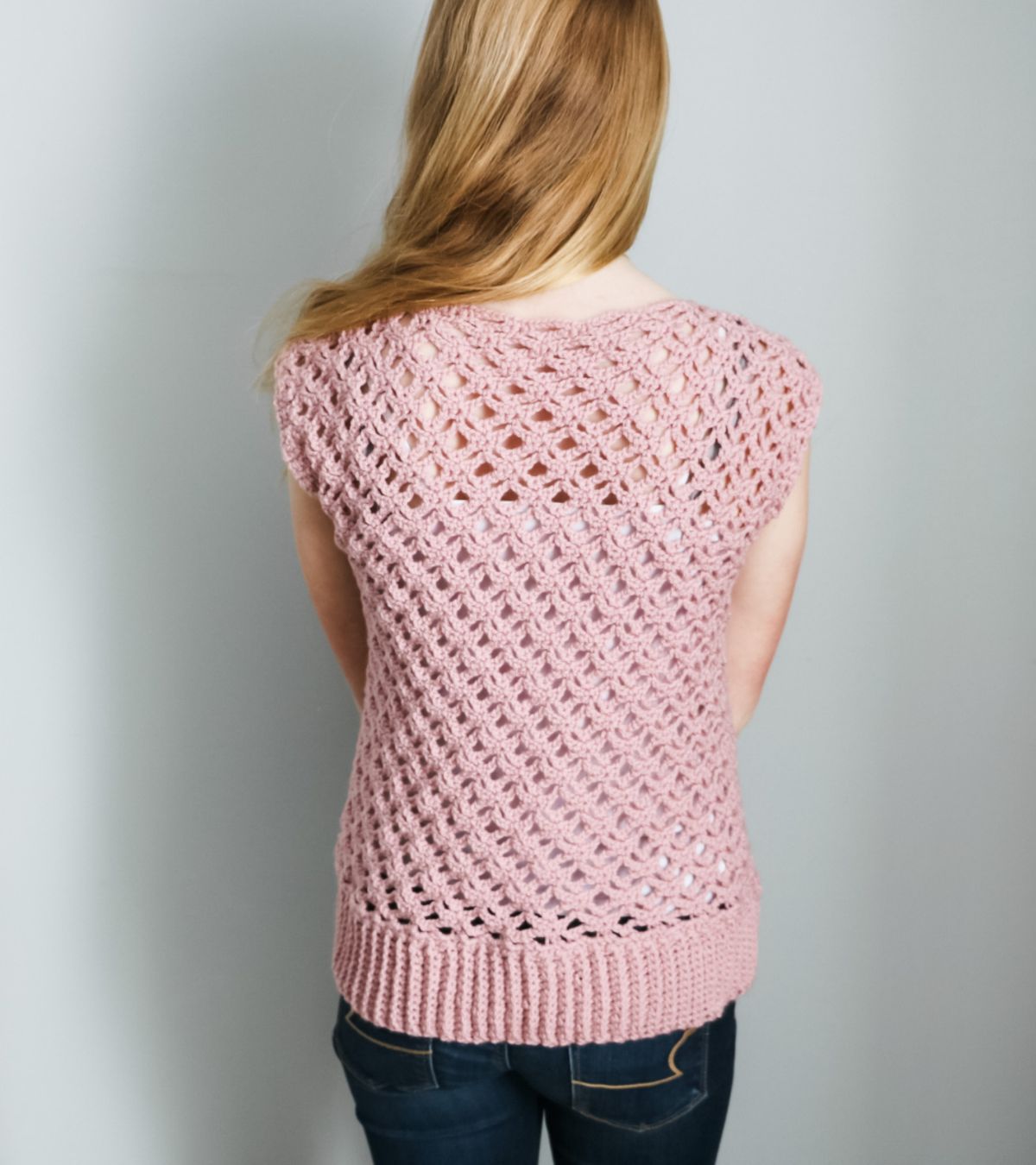 Modern Lace Pullover - MJ's off the Hook Designs