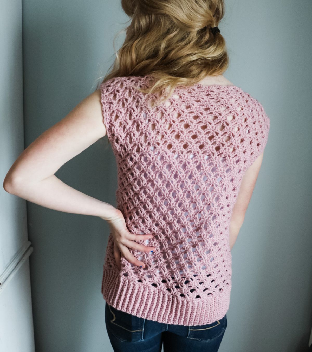 Modern Lace Pullover - MJ's off the Hook Designs