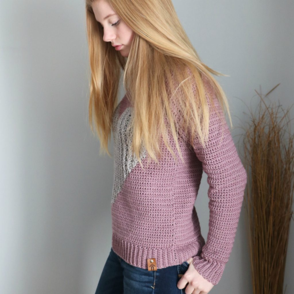 cabled heart pullover