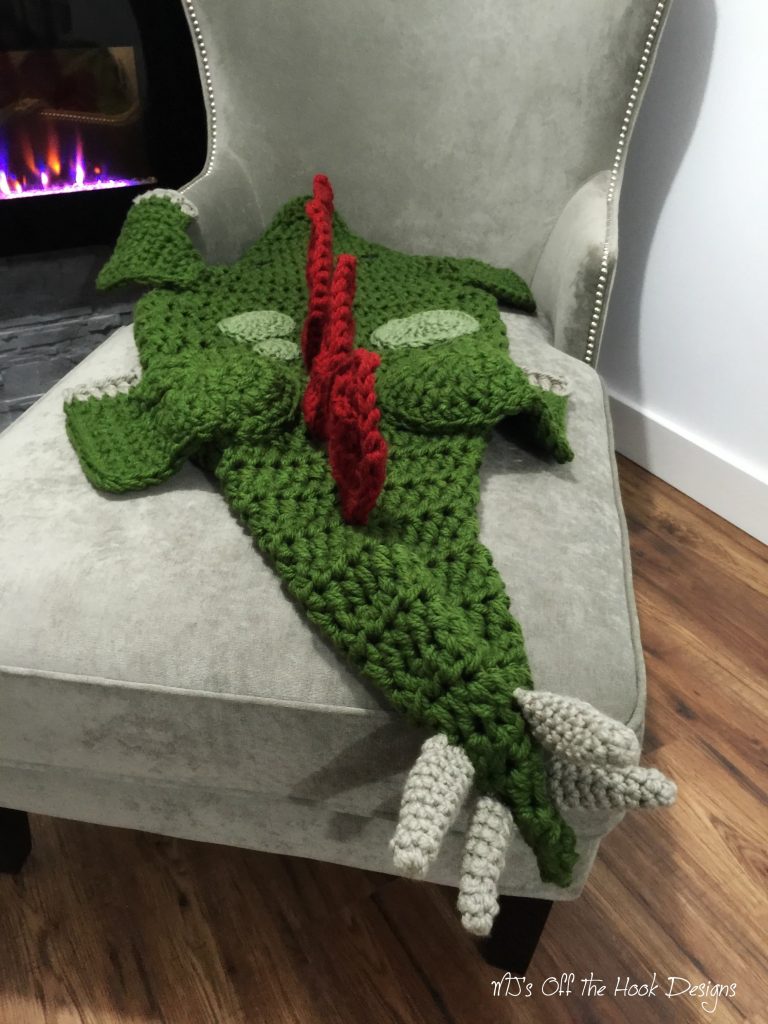 Alligator and Dinosaur Crochet Blankets
