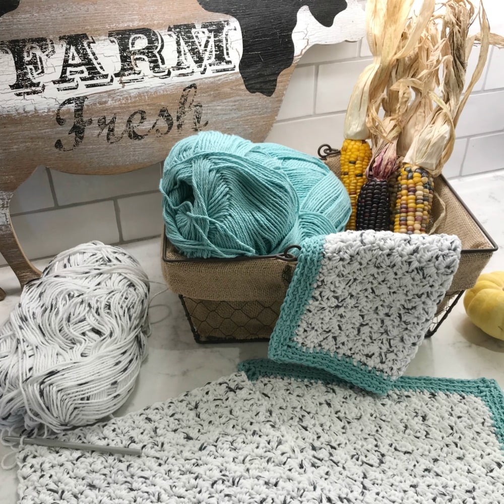 rustic farmhouse dishcloth
