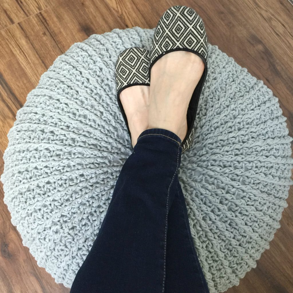 MJ's textured Floor Pouf